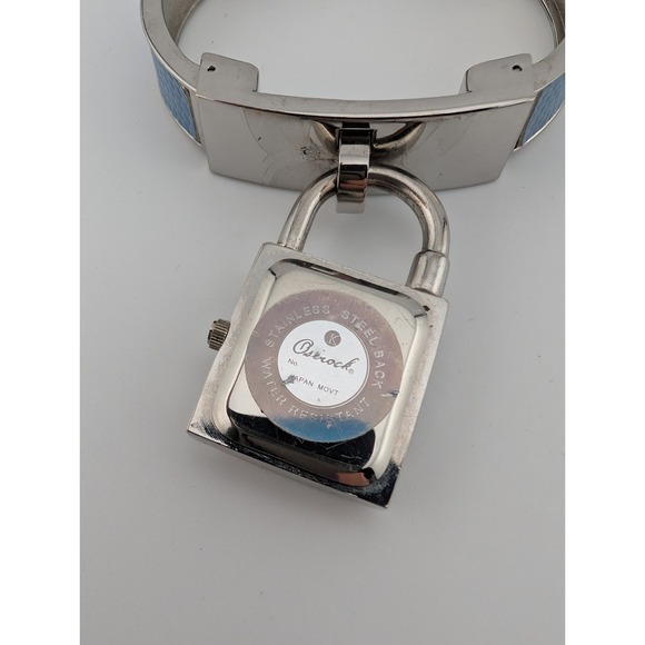 Osirock Padlock Watch Women 21mm Case Blue/Silver Bangle Band- New Battery - Picture 6 of 6